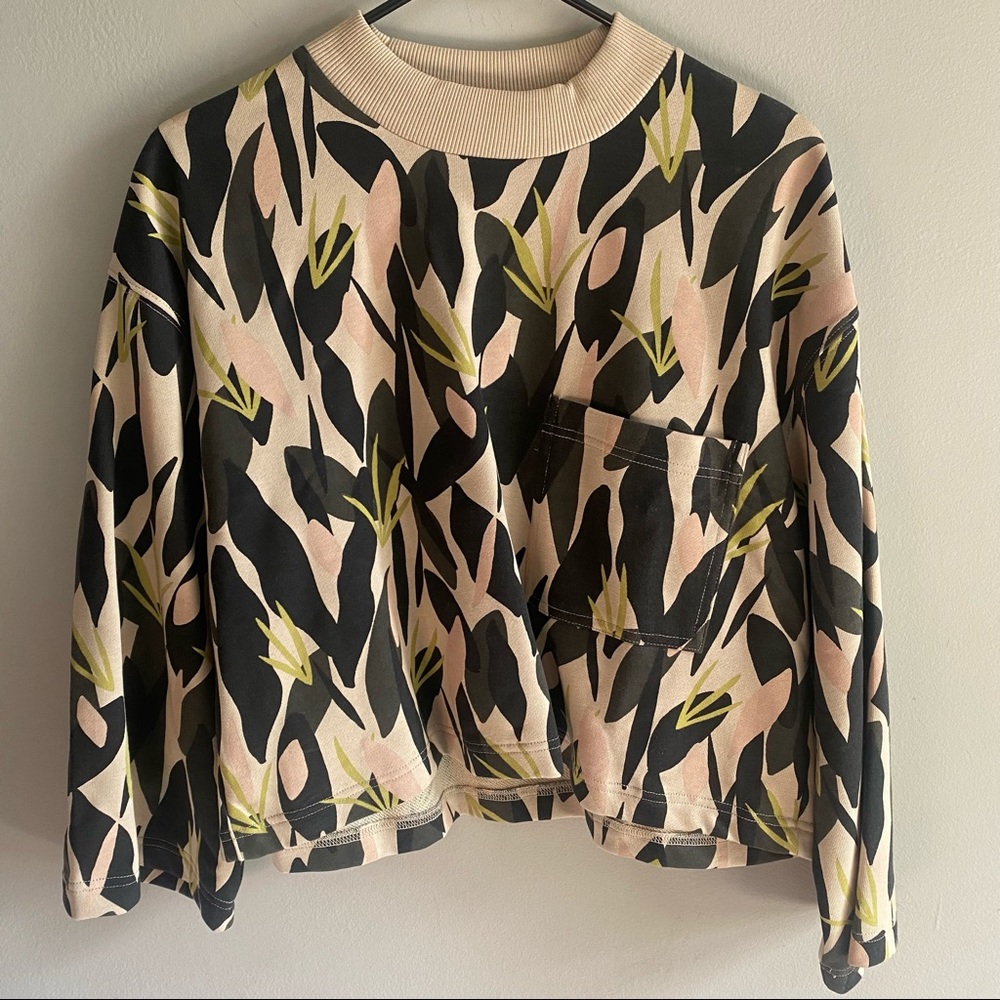 Asos Monki Cropped Camo Long Sleeve Shirt